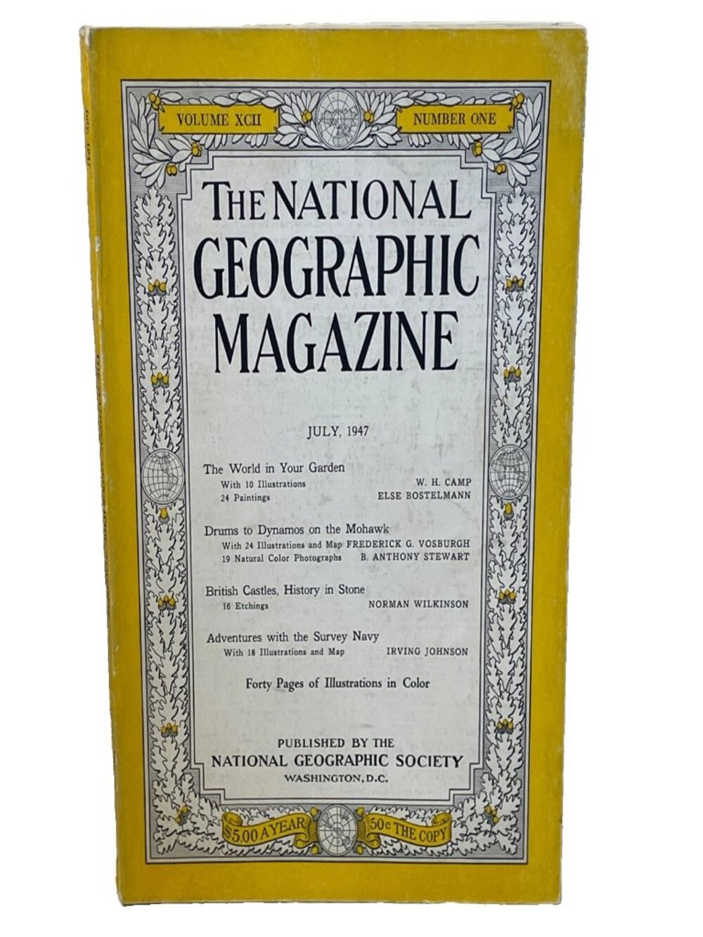 Vintage National Geographic Magazine July 1947 Vol 92 No 1 Mohawk River Garden
